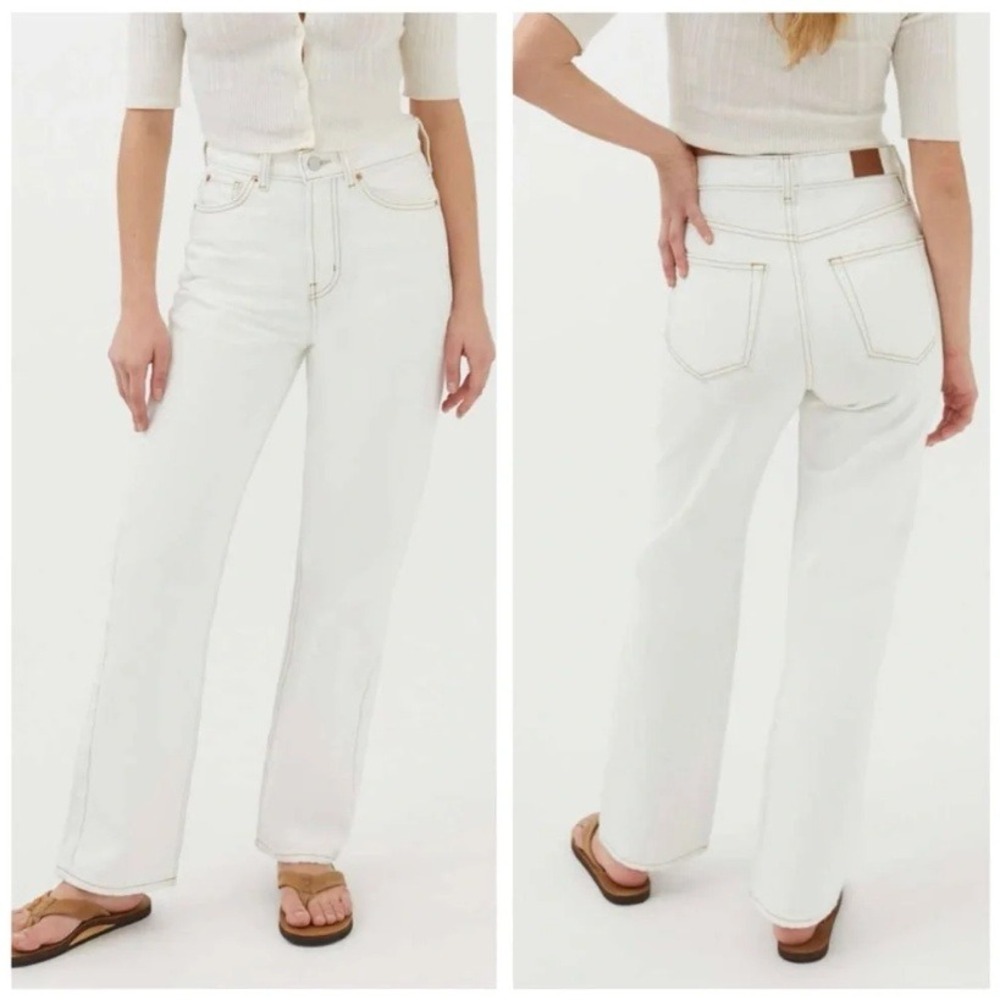 BDG Urban Outfitters Cowboy Jean Off White High Rise Straight Leg Denim 26 - Picture 2 of 11